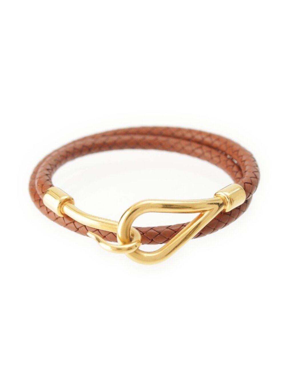 Hermes Jumbo Leather Choker Bracelet Gold